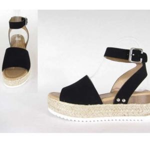 Espadrille Sandals- Black